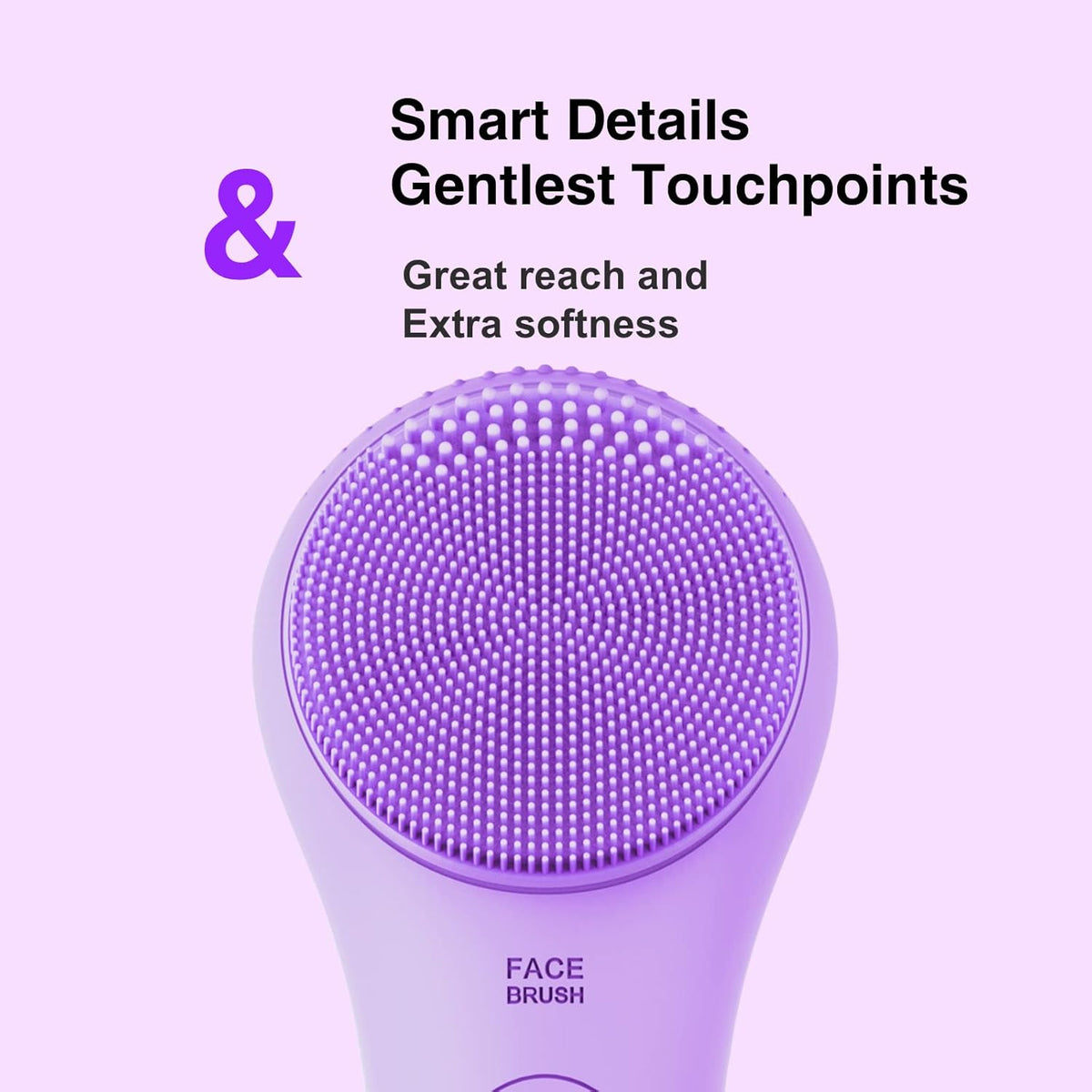 Några Coola Facial Cleansing Brush, Waterproof Electric Face Cleansing Brush Device for Deep Cleaning|Gentle Exfoliating|Massaging,Rechargeable Silicone Skin Wash Machine with Magnet Charger - PuriLite