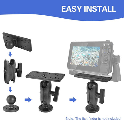 XINZY Portable Kayak Fishfinders Holder Fish Finder Ball Mount Base 360° Swivel Fish Finder Mount Fish Finder Kayak Accessory - PuriLite