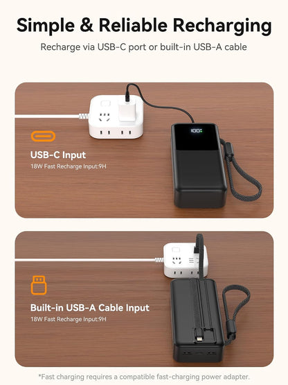 Power Bank, 30000mAh Portable Charger, 22.5W Fast Charging Battery Pack