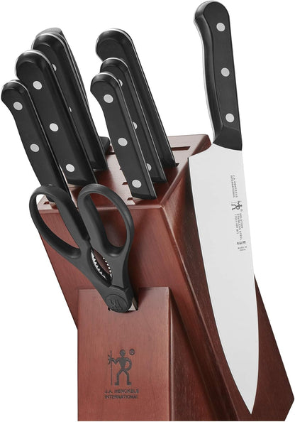 HENCKELS Solution Razor-Sharp 16-pc Self Sharpening Knife Block Set, Chef Knife, Bread Knife, Steak Knife, German Engineered Informed by 100+ Years of Mastery - PuriLite
