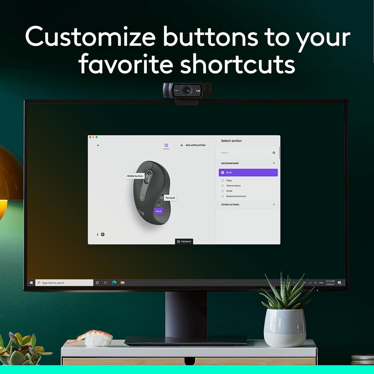 Logitech Signature M650 L Full Size Wireless Mouse - For Large Sized Hands, 2-Year Battery, Silent Clicks, Customizable Side Buttons, Bluetooth, for PC/Mac/Multi-Device/Chromebook - Black - PuriLite