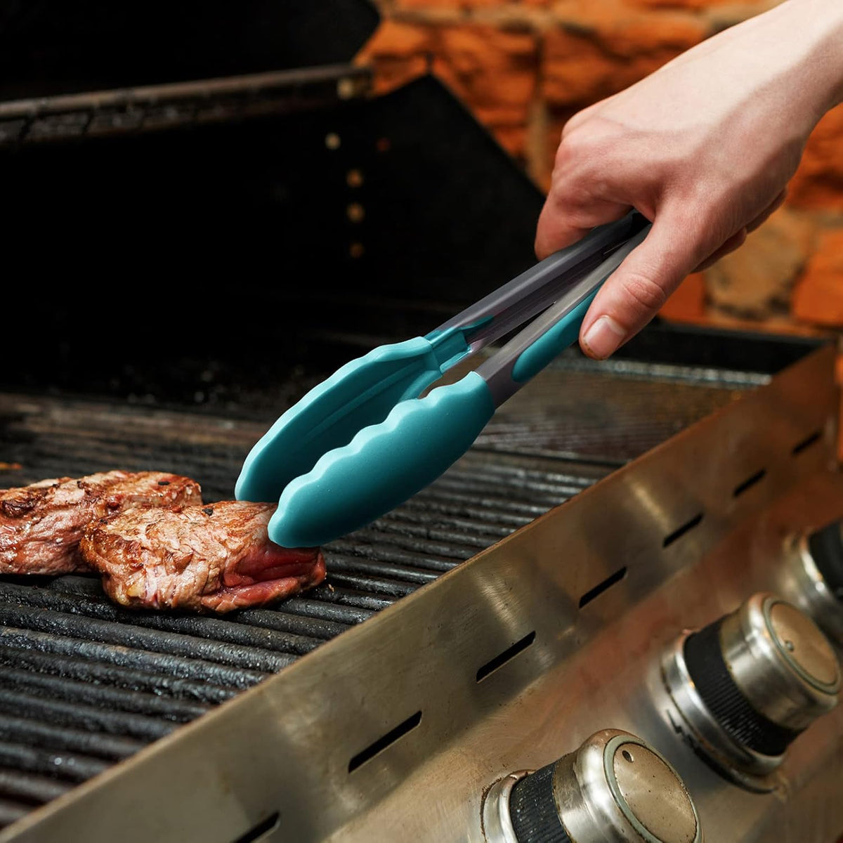 Purilite Select Silicone &amp; Stainless Steel Kitchen Tongs - PuriLite