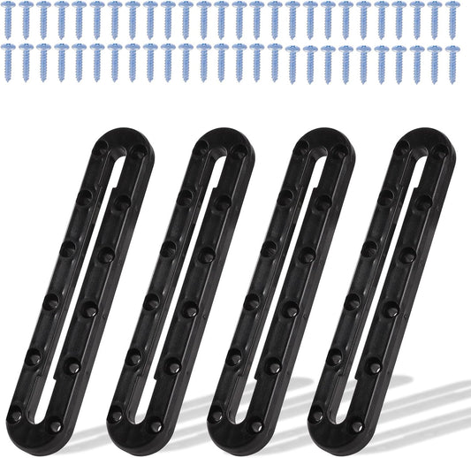 4pcs Kayak Tracks, 9.2 inch Kayak Low Profile Track with 52 Screws Kayak Rail Accessories Kayak Gear Track Mount for Fishing Rods Cup Holders Paddles Fish Finders Anchor Cleats - PuriLite