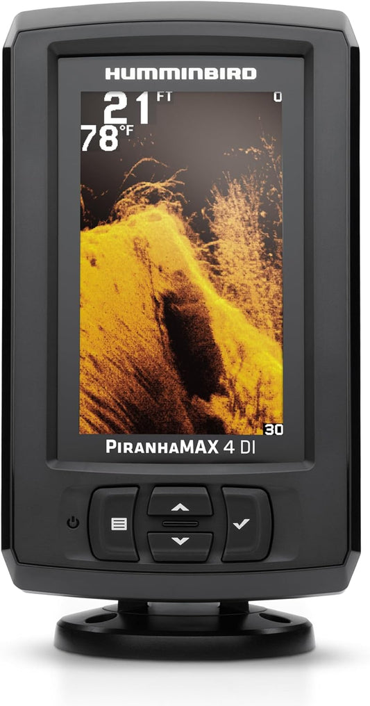 Humminbird 410160-1 PIRANHAMAX 4 DI (Down Imaging) Fish Finder, Black - PuriLite
