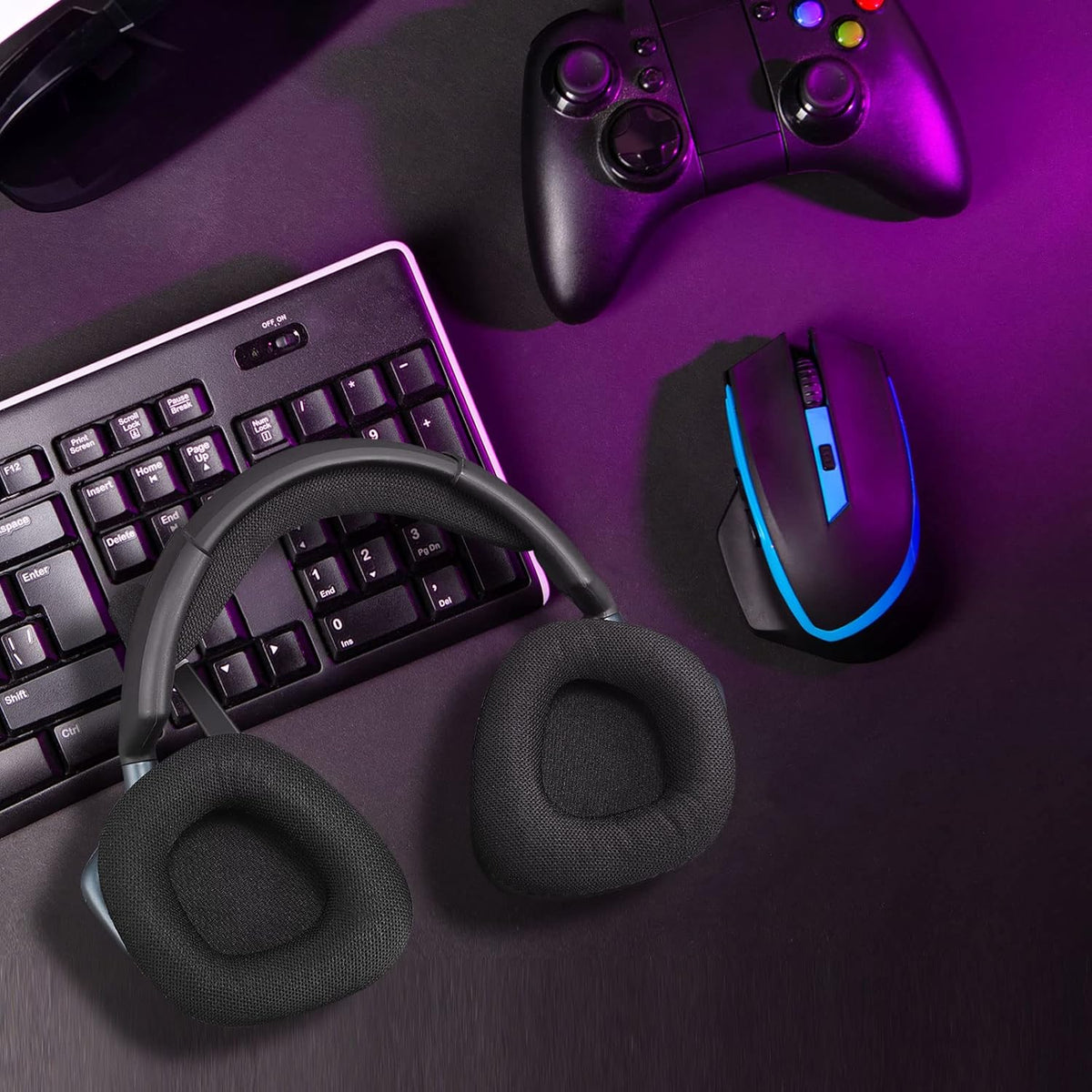 Replacement Ear Pads Cushions for Corsair Void/Void Pro/Pro RGB/RGB SE/Elite/Surround Wired & Wireless Gaming Headsets (Cooling-Gel & Noise Isolation Foam) - PuriLite