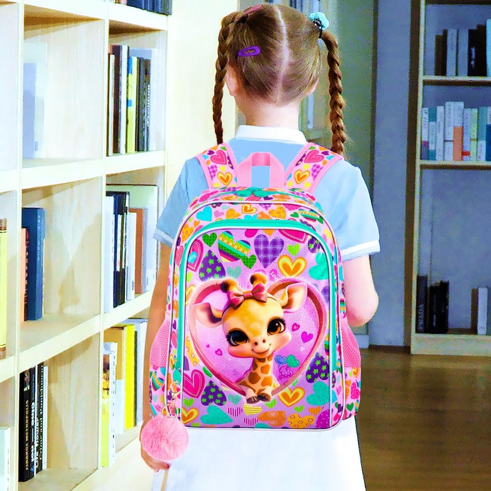 3pcs Backpack for Boys and Girls, 16” Kids Kindergarten Bookbag with Lunch Box, Cute Elementary Backpacks for Boy Girl - PuriLite