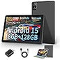 10 Inch Tablet, Android 15 Tablets with 18GB RAM+128GB ROM(Expand to 1TB), Octa Core 1280 * 800 IPS HD Display, 6000mAh Battery, Dual 5MP+8MP Camera, 5G/2.4G WiFi - PuriLite