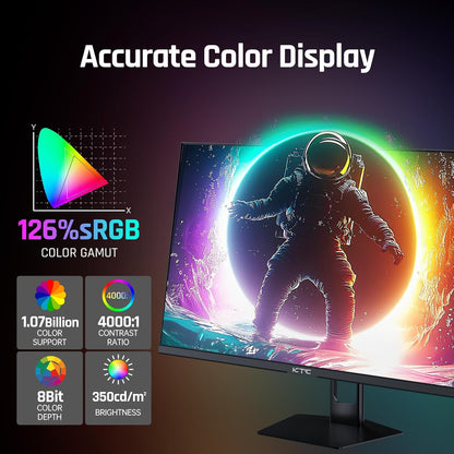 KTC 32 Inch 2K Computer Monitor, IPS 1440p Monitor with Ultra-Thin Bezels, HDR10, Freesync/G-sync, HDMI/DP Ports, Tilt Adjustable, Eyecare, Ideal for Business, Office, and Casual Gaming - PuriLite