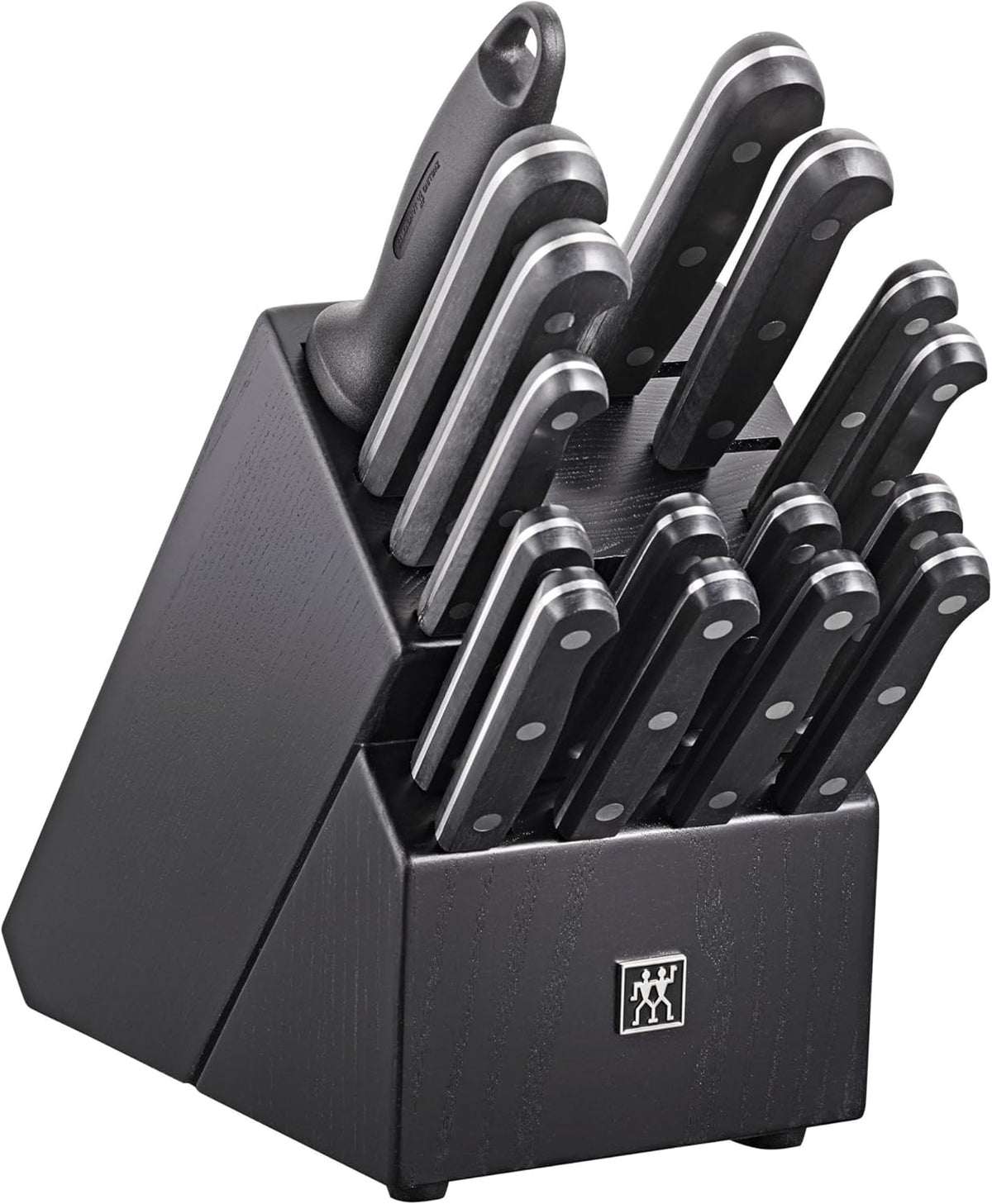 ZWILLING Gourmet 7-Piece Self Sharpening Block Set | Set Contains : 4" Paring | 6" Utility | 5" Tomato/Utility | 8" Bread | 8" Chef | Twin L Multi-Purpose Scissors - PuriLite