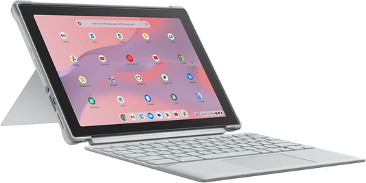 ASUS Chromebook CM30 Detachable Laptop, 10.5" 1920x1200 Display, MediaTek™ Kompanio 520, 8GB RAM, 128GB eMMC Storage, Garaged Stylus, ChromeOS, Fog Silver, CM3001DM2A-AS01TS-CB - PuriLite