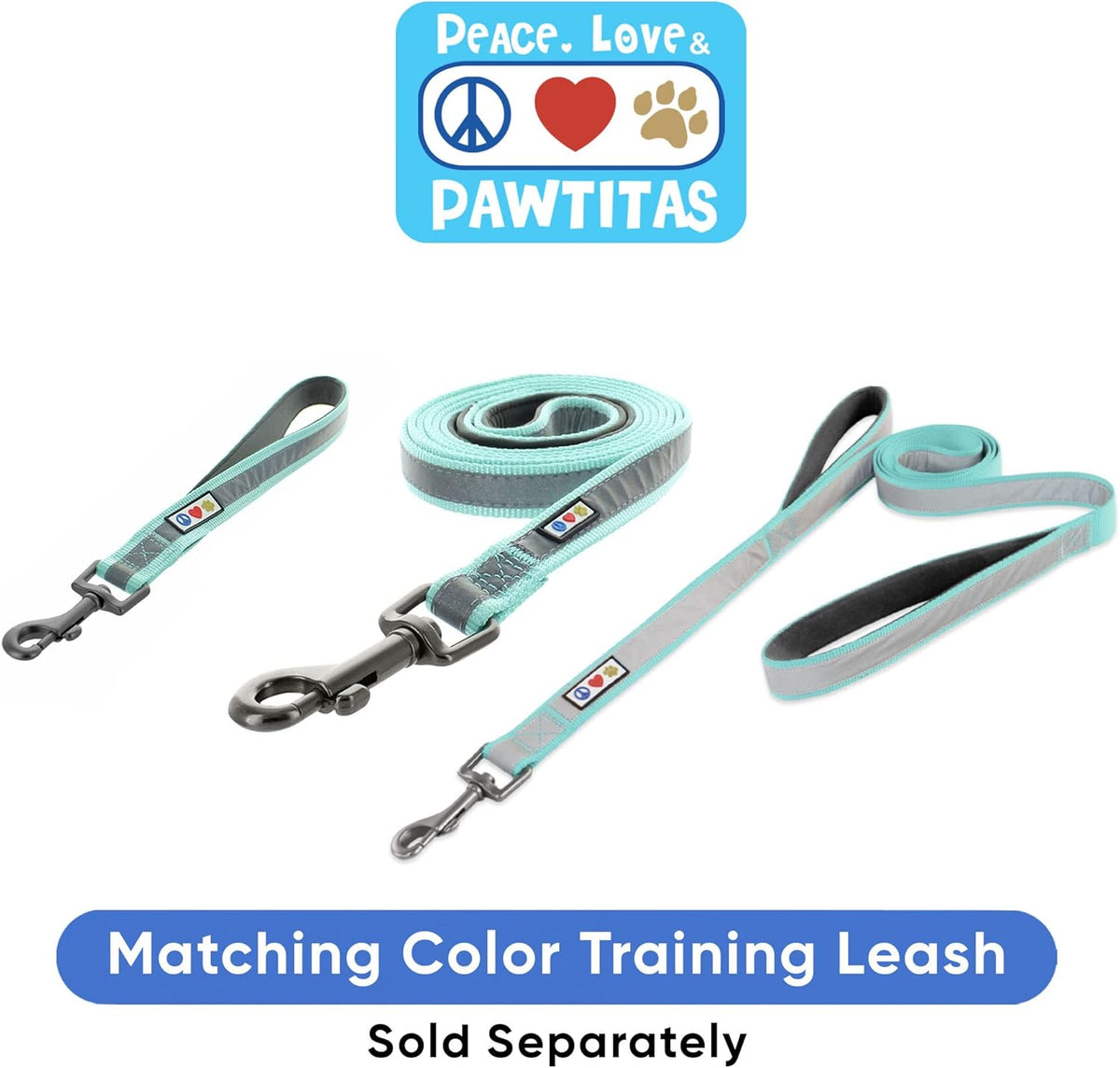 Pawtitas Chain Martingale Dog Collar Puppy Collar Reflective Dog Collar Training Dog Collar Behavioral Dog Chain Collar Collar Large Dog Collar Orange Dog Collar - PuriLite