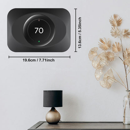 BAOKZZOM Nest Thermostat Wall Plate Cover Replacement Compatible with Google Nest Learning Thermostat (4th Gen), Practical Nest Learning Thermostat 4 Trim Kit, Snap fit Design (Black, 1 Pack) - PuriLite