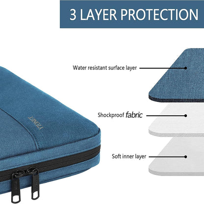 Ytonet Laptop Sleeve, 15.6 inch TSA Laptop Bag Laptop Case Water Resistant Computer Carrying Bag Compatible for Lenovo, HP, Dell, Asus Notebook, Gifts for Men Women, Grey - PuriLite