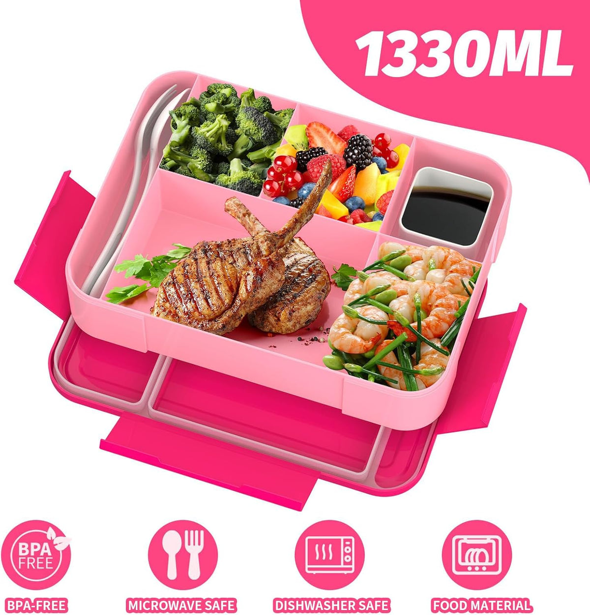 Hap Tim Bento Box Lunch Box for Kids (CA1265-BL) - PuriLite