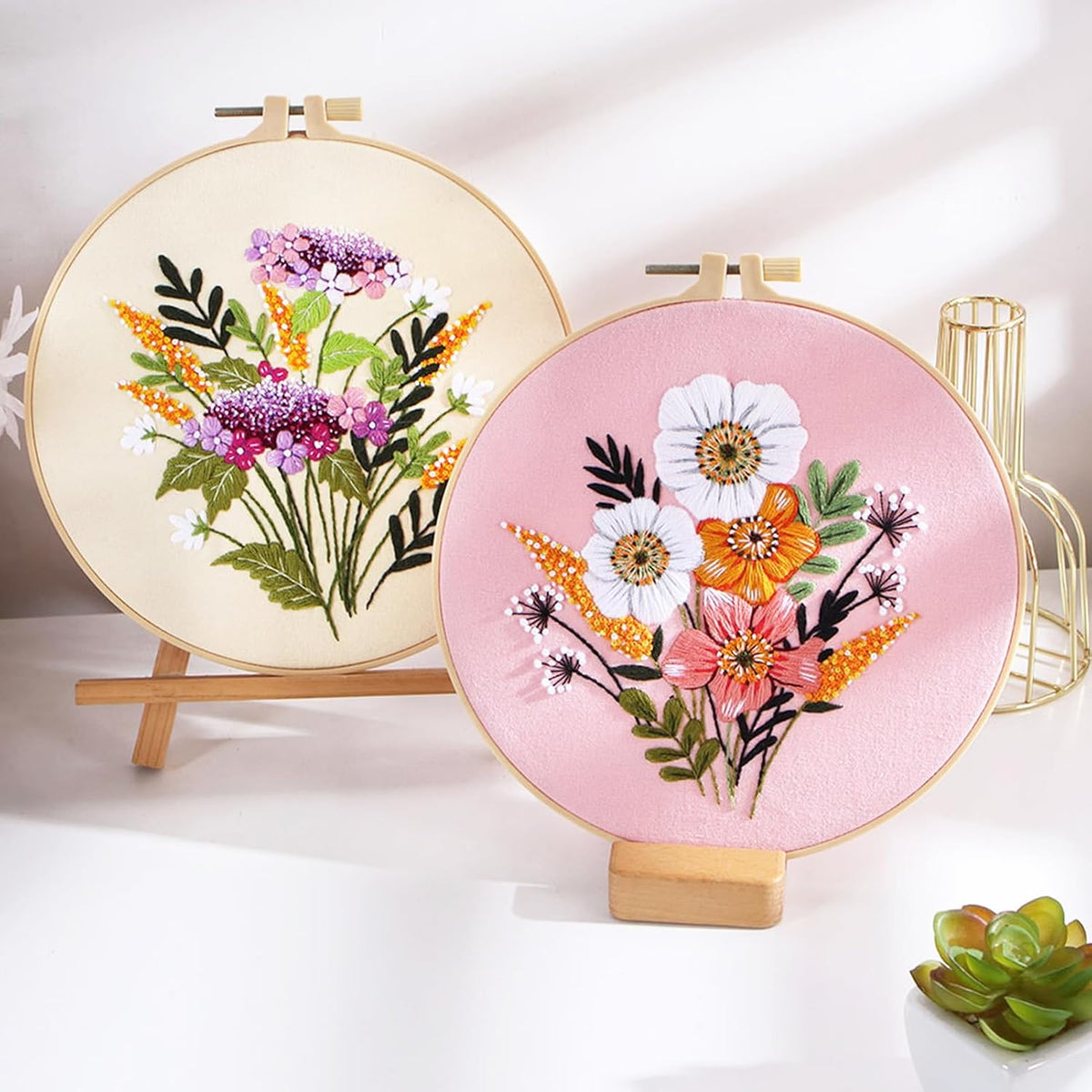 Purilite Select 3-Sets Flower Embroidery Kit - PuriLite