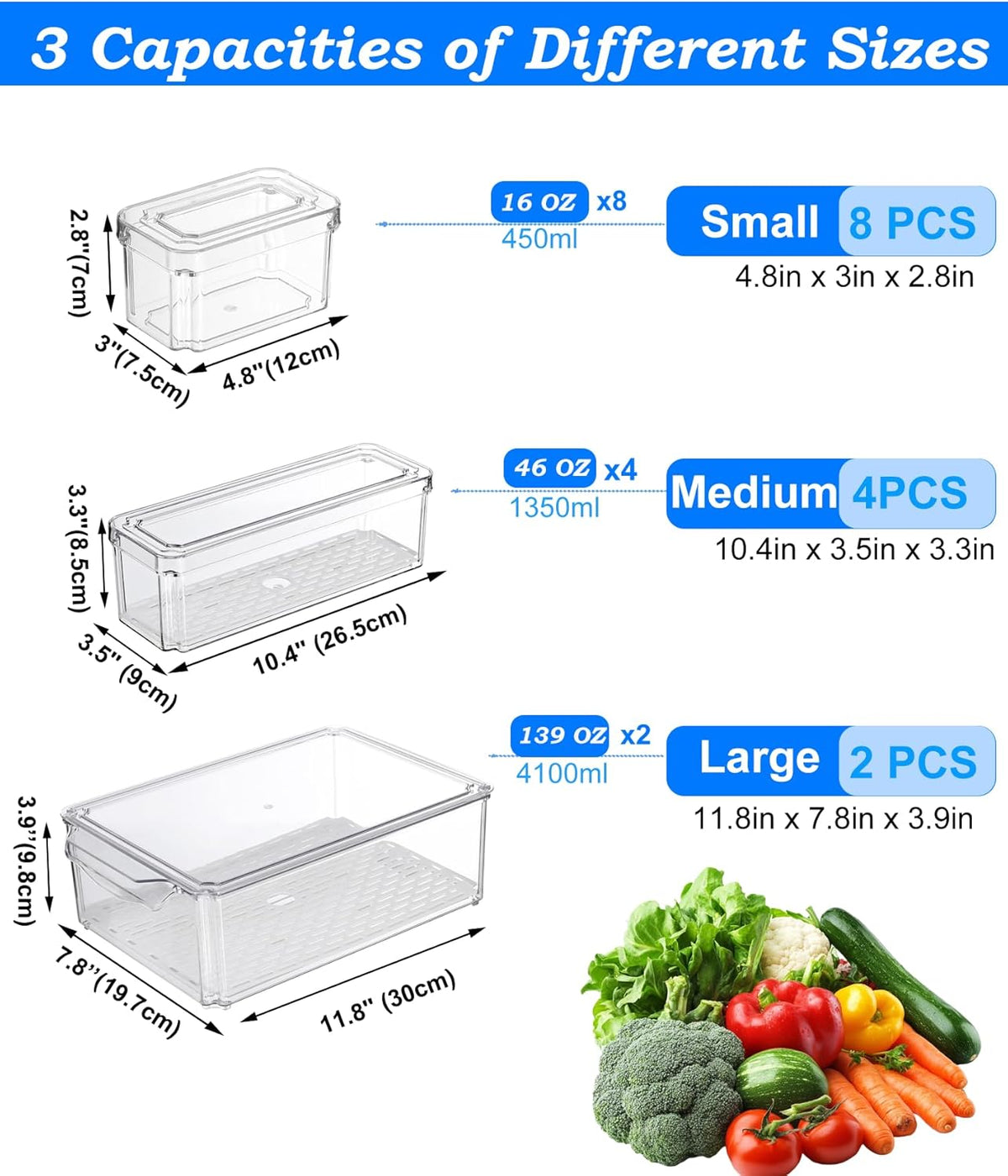 Pure Future 50-Piece Large Airtight Food Storage Containers with Lids, BPA-Free Stackable & Microwave Safe Kitchen Set for Meal Prep, Freezer Use - 25 Containers & Lids, Leakproof Design - PuriLite
