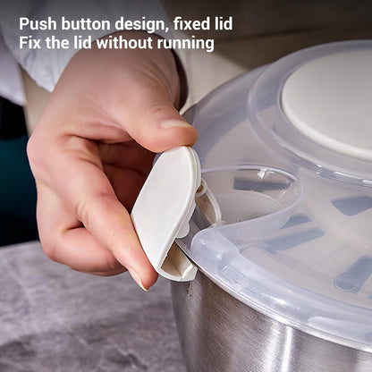 Stainless Steel Salad Spinner, Fruit Vegetable Dryer, Spin and Dry Salad Greens, Drainer & Colander Bowl, Pasta and Fries Spinner, Non Slip Design, 5L Capacity - PuriLite