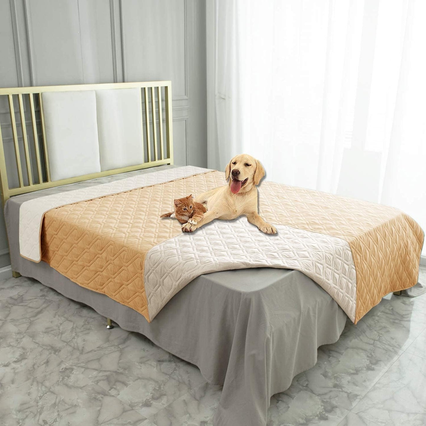 Ameritex Waterproof Dog Bed Cover Pet Blanket for Furniture Bed Couch Sofa Reversible - PuriLite