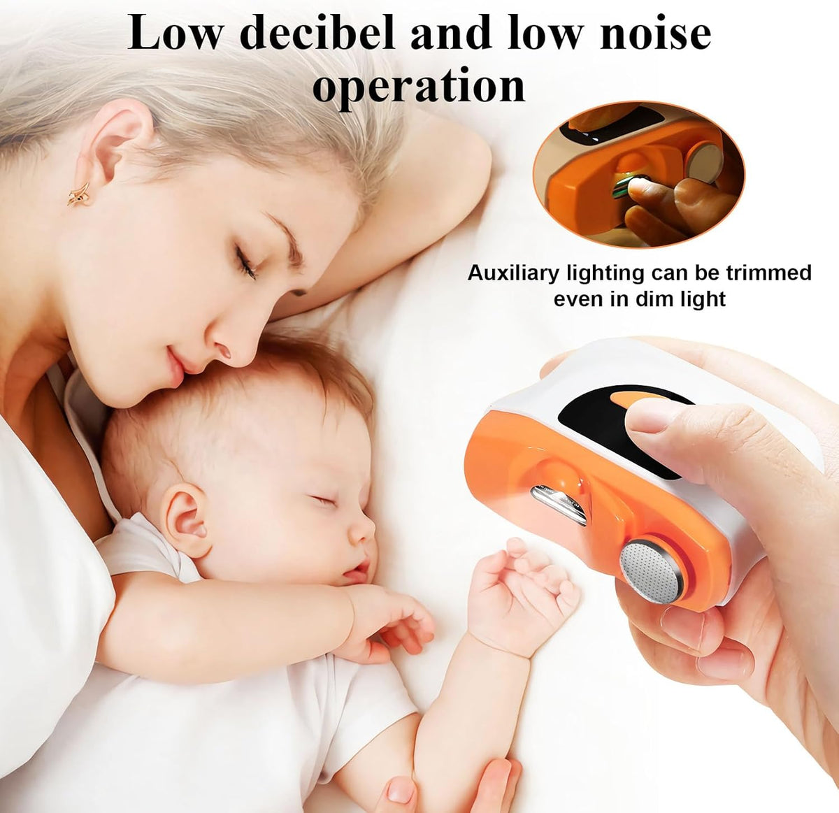 Casmoby 2025 Upgraded Electric Nail Clipper, 2 in 1 Electric Nail Clipper with 3 Speeds & LED Light,Fingernail Trimmer and Polisher with Nail Scraps Storage,USB Rechargeable Suitable for Kids, Senior - PuriLite