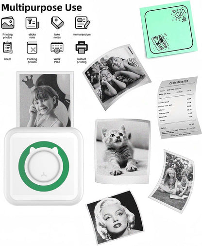 Label Maker - Mini Portable Sticker Printer with 13 Rolls Self-Adhesive Thermal Papers, Labeller Machine for Home Office Study Business Texts Journal, Blue - PuriLite