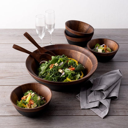 Noritake Kona Wood Salad Servers - PuriLite