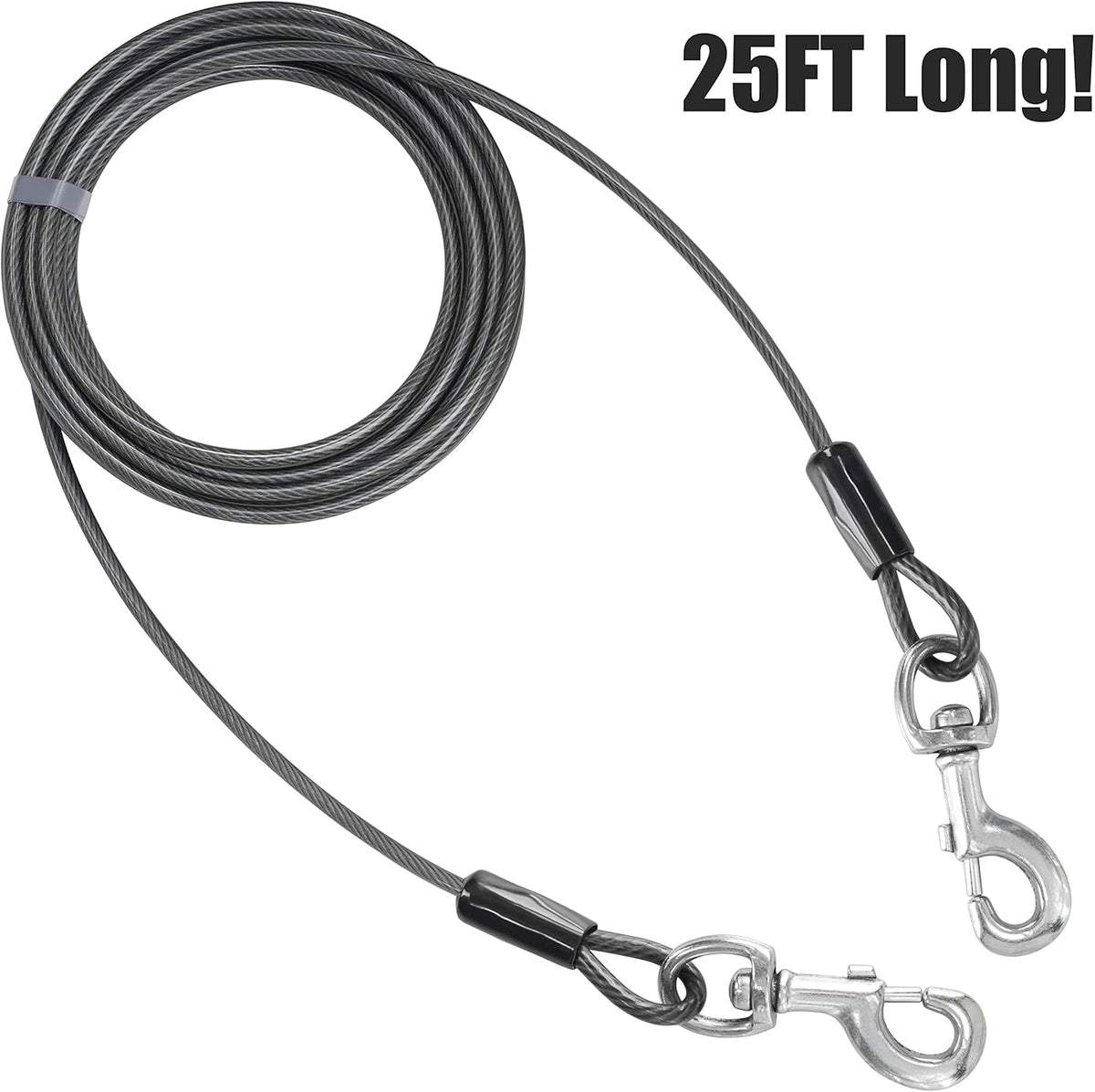 BV Pet Small Tie Out Cable for Dog up to 35 Pound, 25-Feet - PuriLite