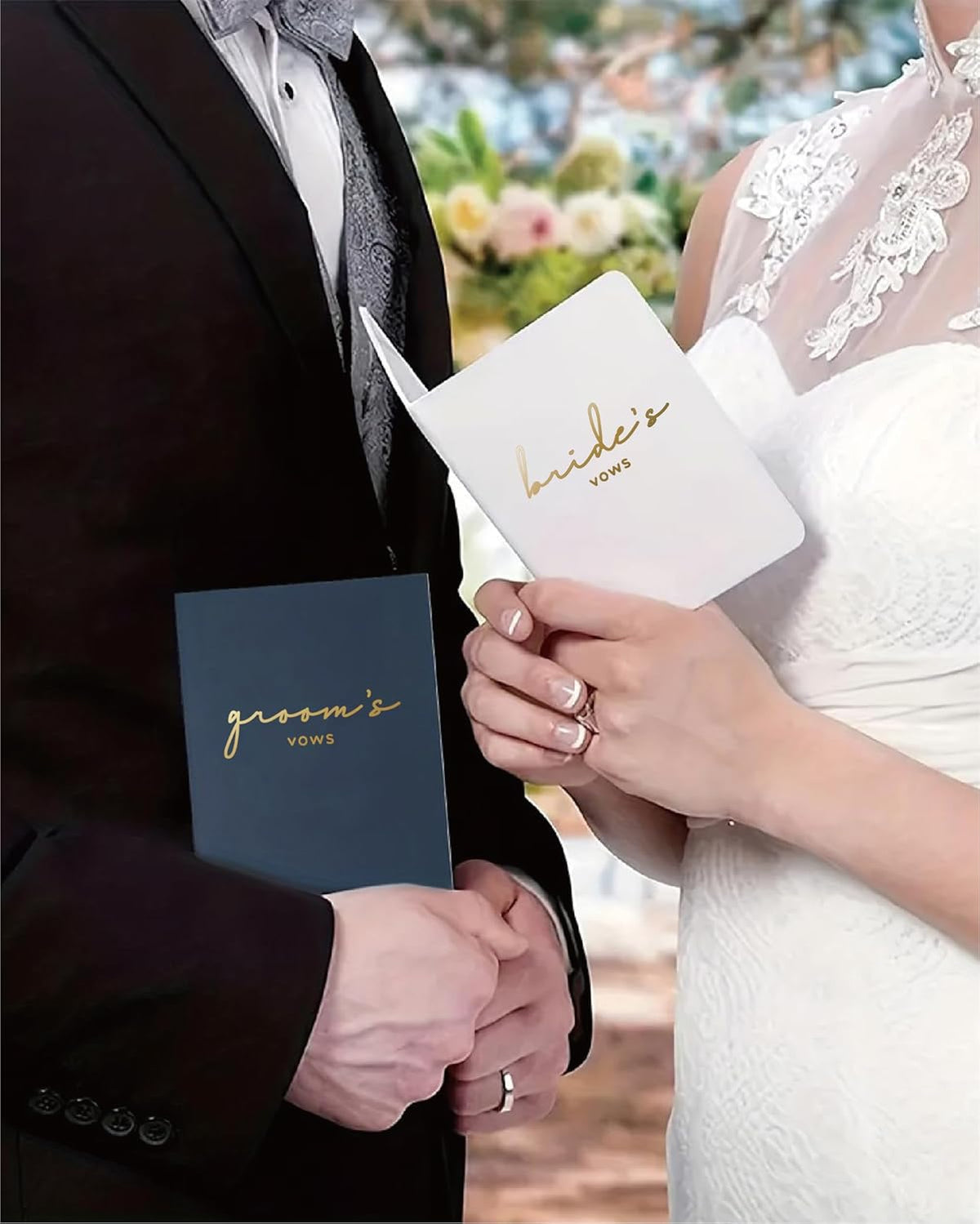 GroomBrideGifts Wedding Vow Book for His and Hers, Soft Touch, Perfectly Sized Bride and Groom Vow Books, Wedding Essentials, Wedding Registry Ideas, His and Hers Gifts - PuriLite