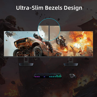 KTC 32 Inch 2K Computer Monitor, IPS 1440p Monitor with Ultra-Thin Bezels, HDR10, Freesync/G-sync, HDMI/DP Ports, Tilt Adjustable, Eyecare, Ideal for Business, Office, and Casual Gaming - PuriLite