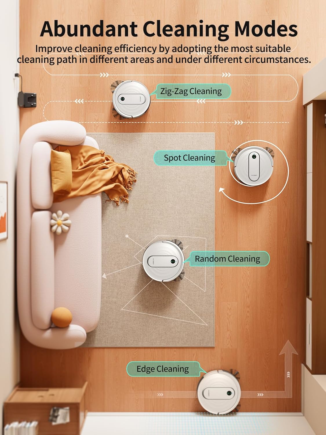 Robot Vacuum - Robot Vacuum and Mop, J10, Perfect for Pet Hair, Carpets, and Hard Floors - PuriLite