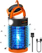 FosPower Bug Zapper 5-in 1 Outdoor/Indoor Mosquito Zapper, Solar Power Bank 29600mWh, Flashlight, Tent Light, Emergency SOS Signal for Camping Essentials, Backyard, Home, Patio - PuriLite