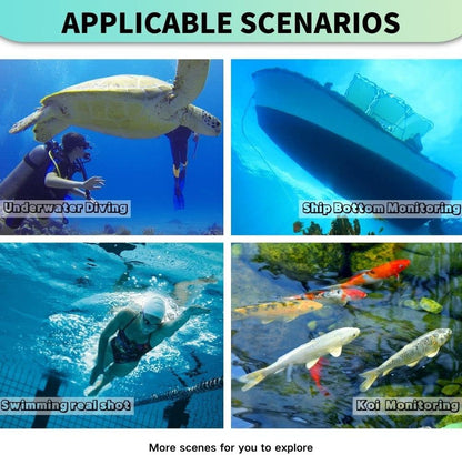 Barlus Underwater Camera, Aquarium Live Streaming Pond 5MP Camera with 32ft Cables - PuriLite
