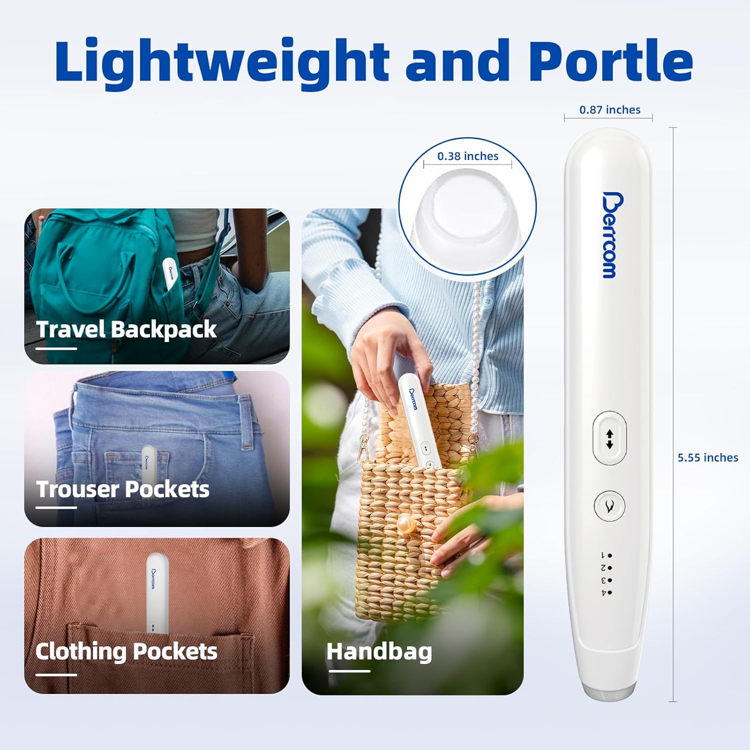 Berrcom Insect Sting and Bite Relief Stick, Chemical-Free Treatment of Insect Bites for Symptom Relief from Itching and Swelling Rechargeable Bug Bite Itch Relief Thing for Mosquito Bites - PuriLite