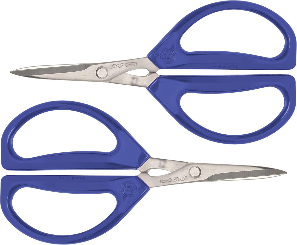 Joyce Chen Original Unlimited Kitchen Scissors All Purpose Kitchen Shears with Comfortable Handles, Blue, 2 Pack