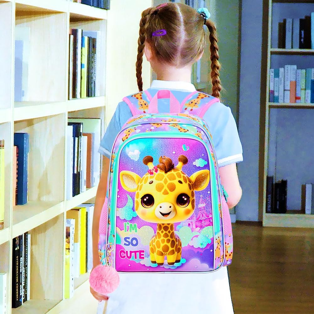 3pcs Backpack for Boys and Girls, 16” Kids Kindergarten Bookbag with Lunch Box, Cute Elementary Backpacks for Boy Girl - PuriLite
