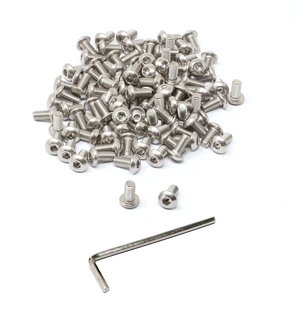 iexcell 50 Pcs M6 x 20mm Thread Pitch 1 mm Stainless Steel 304 Hex Socket Button Head Cap Screws Bolts Kit - PuriLite