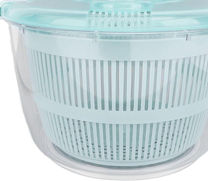 Salad Spinner Lake Blue 5L Fast Manual Washer Spinner for Vegetable Fruit Lettuce - PuriLite