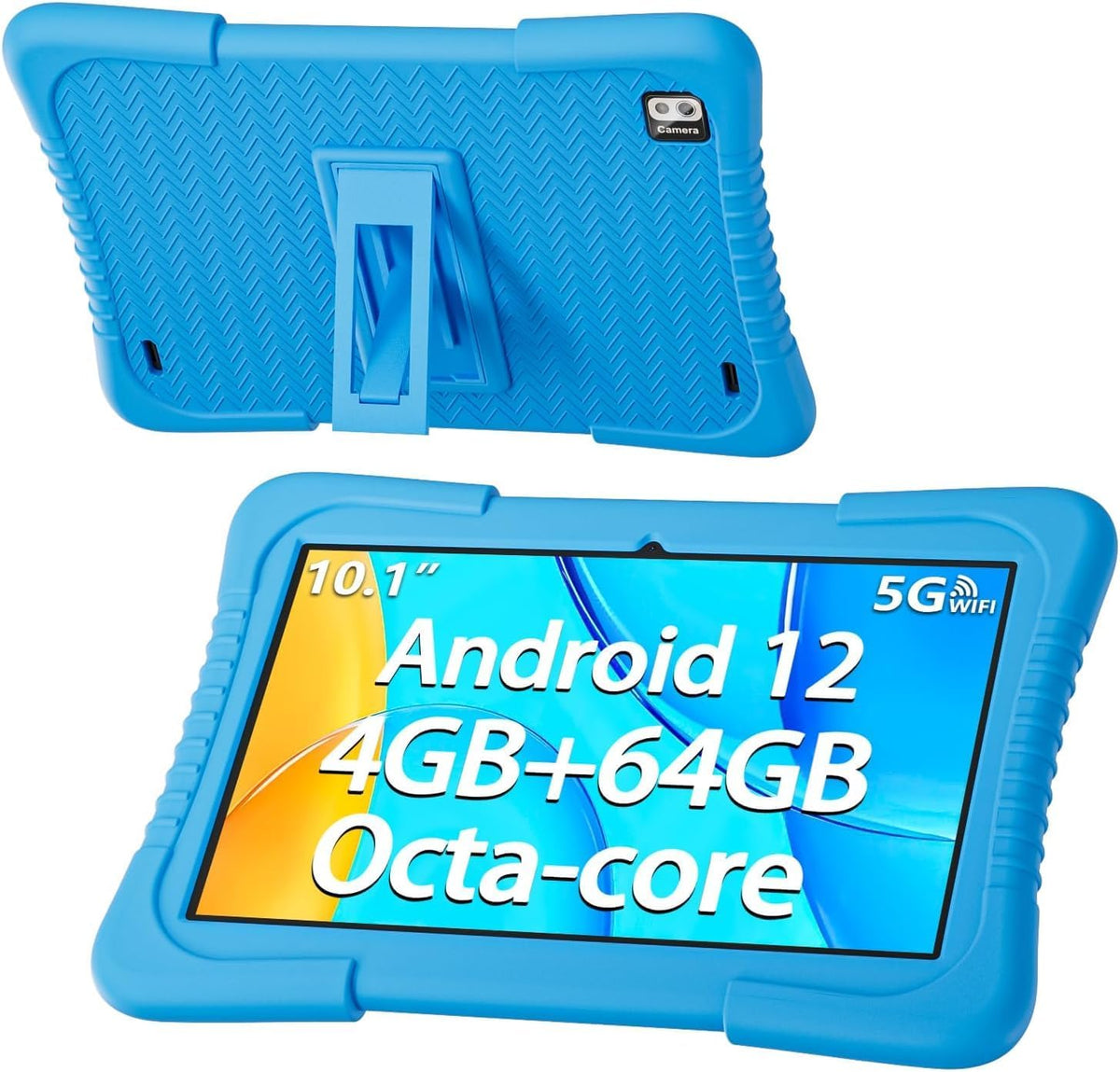 SGIN 10 Inch Tablet, 4GB RAM 128GB ROM, Android 13 Tablet, Octa-Core 2.0Ghz Processor, 1280 * 800 IPS, 2MP+8MP Camera, 6000mAh, GPS, WiFi, Bluetooth (Blue) - PuriLite