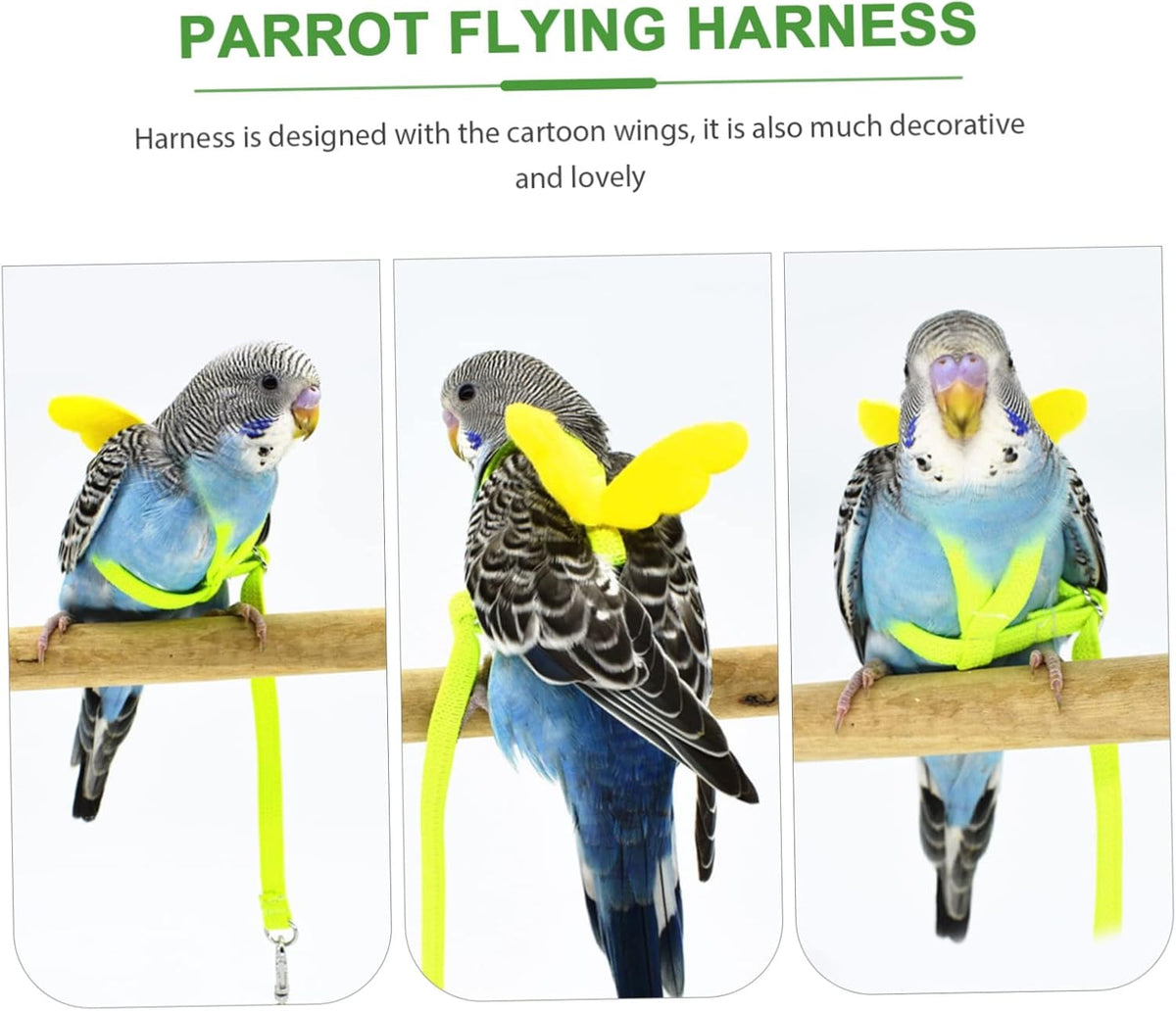 BESPORTBLE 4pcs Bird Training Rope Parrot Harness Leash Pet Bird Fly Train Supply for Small Conure