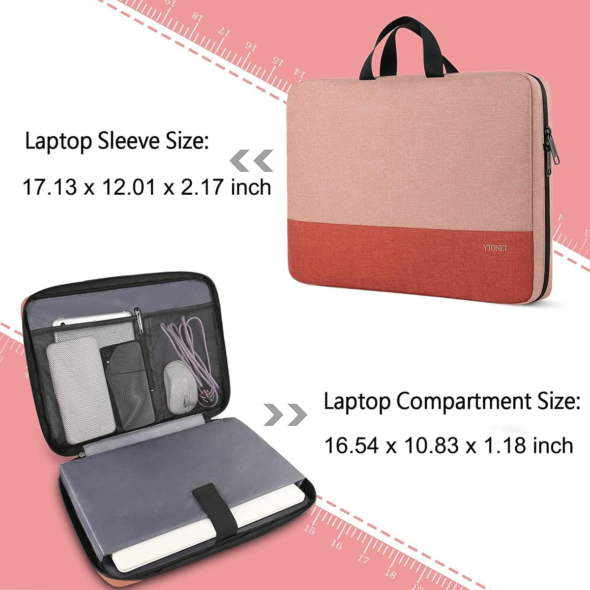 Ytonet Laptop Sleeve, 15.6 inch TSA Laptop Bag Laptop Case Water Resistant Computer Carrying Bag Compatible for Lenovo, HP, Dell, Asus Notebook, Gifts for Men Women, Grey - PuriLite