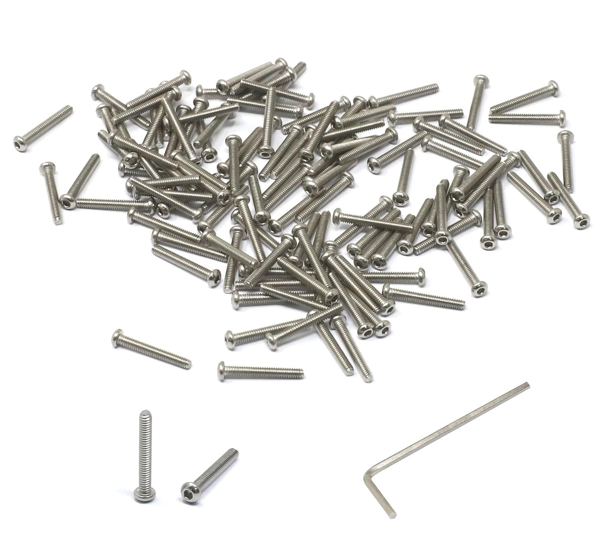 iexcell 50 Pcs M6 x 20mm Thread Pitch 1 mm Stainless Steel 304 Hex Socket Button Head Cap Screws Bolts Kit - PuriLite