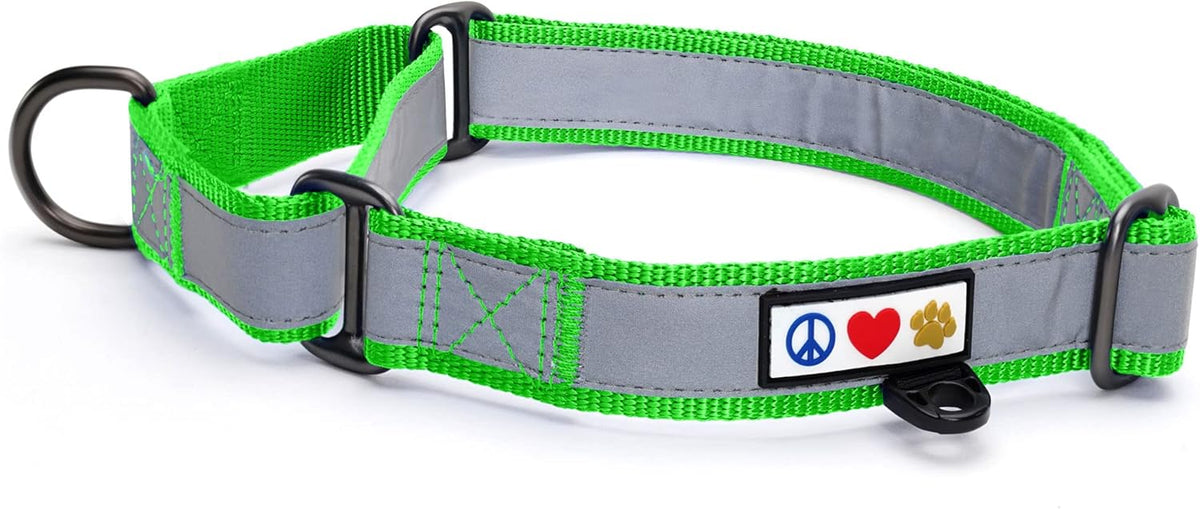 Pawtitas Chain Martingale Dog Collar Puppy Collar Reflective Dog Collar Training Dog Collar Behavioral Dog Chain Collar Collar Large Dog Collar Orange Dog Collar - PuriLite
