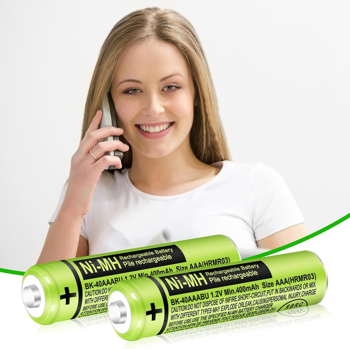 6 Pack BK-40AAABU Ni-MH AAA Rechargeable Battery for Panasonic,1.2v 400mah Rechargeable AAA Batteries Panasonic Cordless Phones, Electronics,Remote Controls - PuriLite