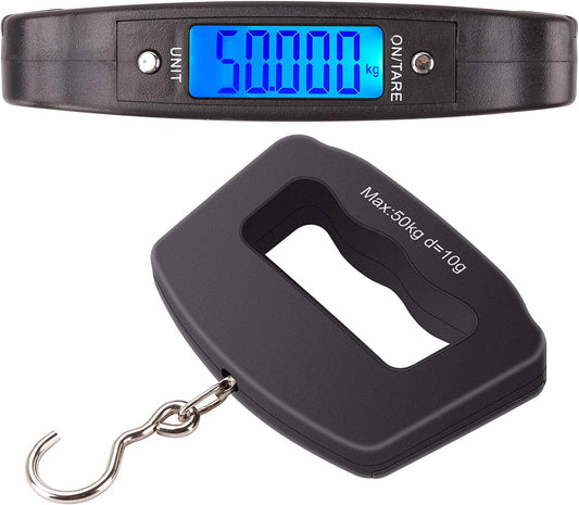 Kinstecks 110lb/50kg Fish Scales Backlit LCD Portable Electronic Balance Digital Fishing Scale Hanging Scale for Hunting Fishing Postal Kitchen - PuriLite