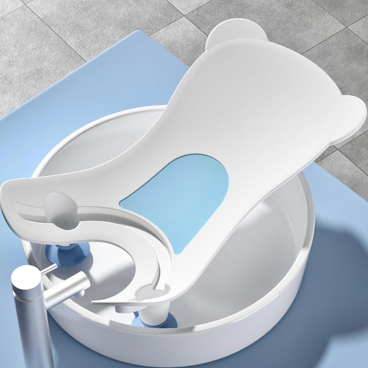 Baby Sink Bath with Suction Cup, Portable Sink Baby Bath with Hanging Hole, Buttock Support Washing Tool for Counter Bathtub Daily Use, Bathtub for, Bather for - PuriLite