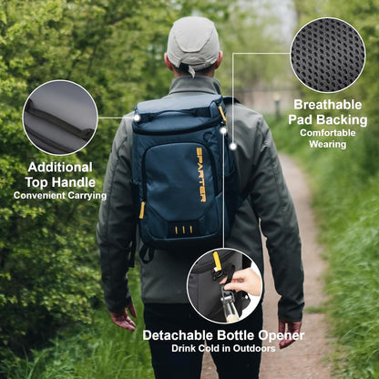 SPARTER Backpack Cooler Insulated Leak Proof 33/49 Cans, 2 Insulated Compartments Thermal Bag, Portable Lightweight Beach Travel Camping Lunch Backpack for Men and Women - PuriLite