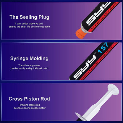 Thermal Paste, SYY 4G with Toolkit CPU Paste Thermal Compound Paste Heatsink for IC/Processor/CPU/All Coolers, Carbon Based High Performance, Thermal Interface Material - PuriLite