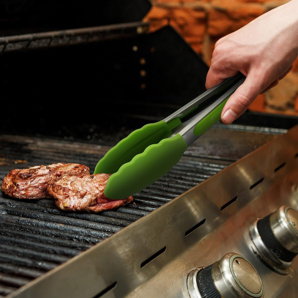 Purilite Select Silicone &amp; Stainless Steel Kitchen Tongs - PuriLite