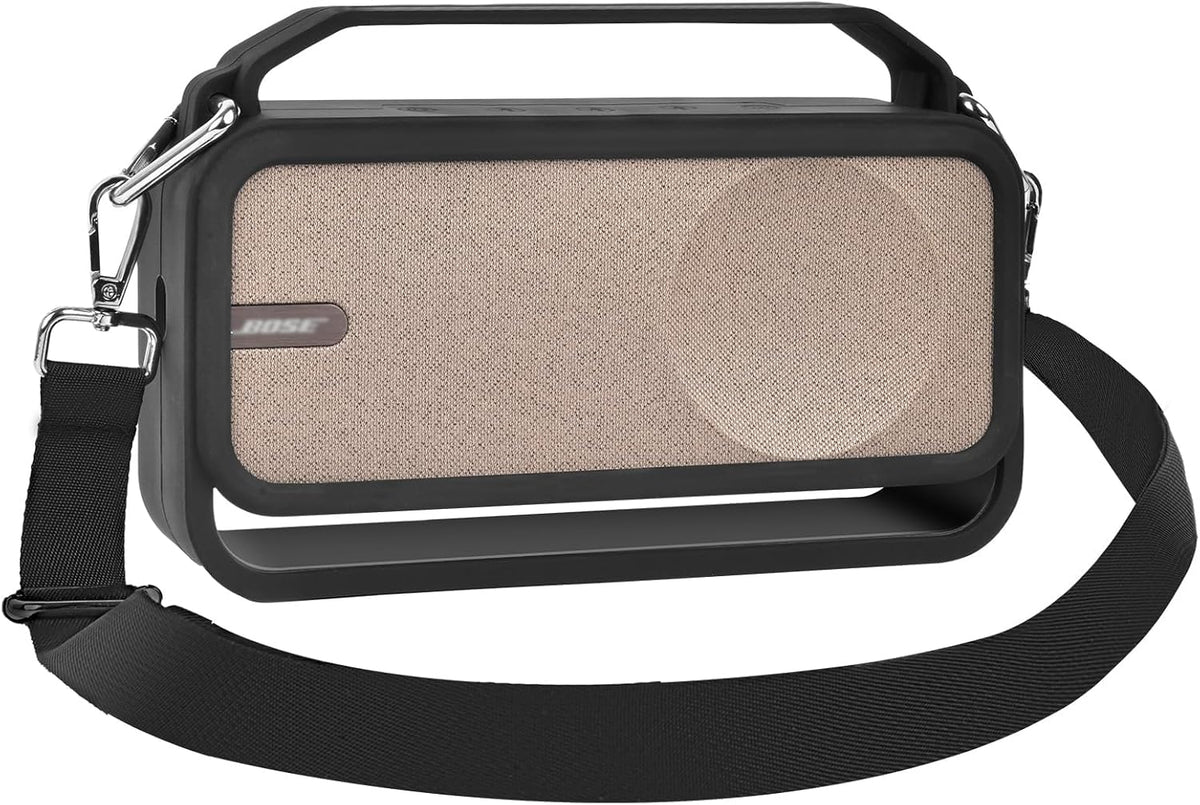 Silicone Case Compatible with Bose SoundLink Home Bluetooth Speaker, Soft Cover Replacement Skin Travel Holder with Shoulder Strap - PuriLite