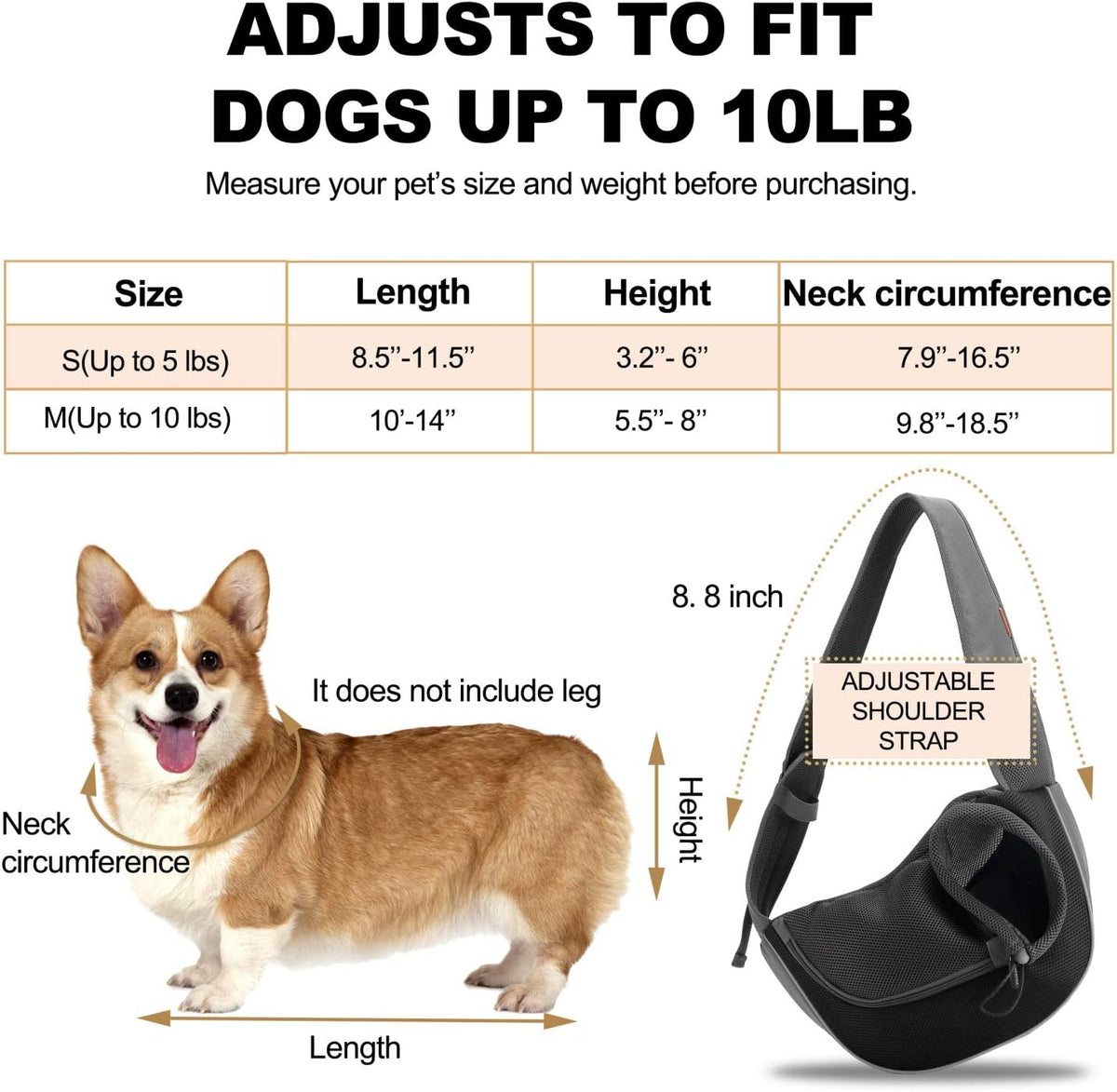 FDJASGY Pet Sling Carrier for Small Dogs Cats,Breathable Mesh Travelling Hand Free Puppy Backpack with Pouch and Adjustable Strap Carrier Grey - PuriLite