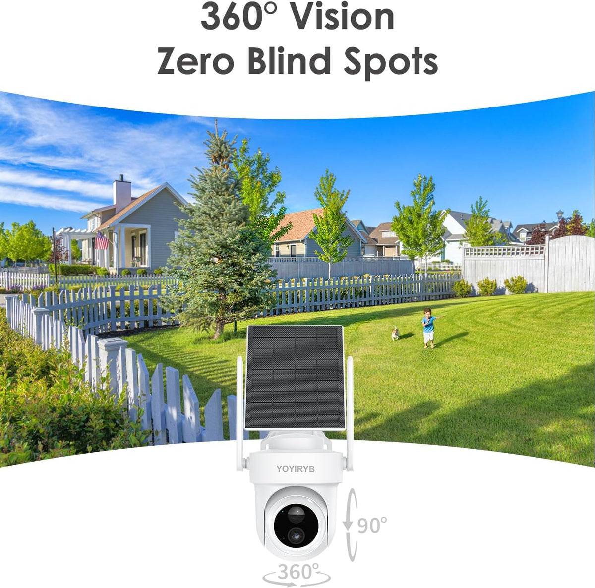 Security Cameras Wireless Outdoor, No Subscription, [2025 New] 4K Home Security Camera System for Camera Surveillance, Flexible Solar Panel, 360° Tracking & Color Night Vision, 2.4&5G WiFi, Easy Setup - PuriLite
